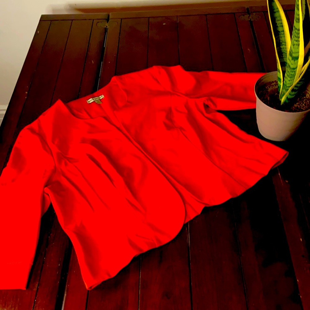Buttonless Coral Blazer